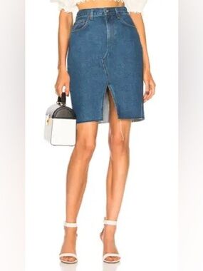 rag & bone vintage bloo sumo Pencil Skirt with Front Slit distressed